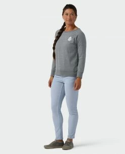 Outlet 🤩 Stio Women's Pinecone Ripple Crewneck 😍 -Stio Sales Shop W Pinecone Ripple Crewneck Charcoal Heather 3