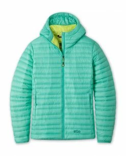 Coupon 😉 Stio Women's Pinion Down Hooded Jacket ⌛ -Stio Sales Shop W Pinion Down Hooded Jacket Turquoise Rest