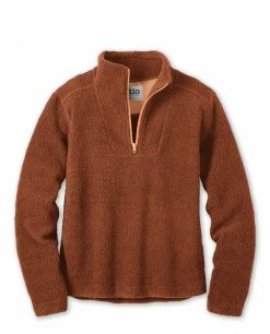 Hot Sale 🔥 Stio Women's Rawlins Shearling Fleece Half Zip 👏 -Stio Sales Shop W Rawlins Fleece Half Zip Maple Brown