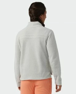 Hot Sale 🔥 Stio Women's Rawlins Shearling Fleece Half Zip 👏 -Stio Sales Shop W Rawlins Shearling Fleece Half Zip Mica 2