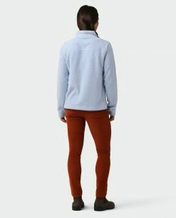 Hot Sale 🔥 Stio Women's Rawlins Shearling Fleece Half Zip 👏 -Stio Sales Shop W Rawlins Shearling Fleece Half Zip Wind River Blue 4