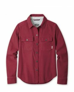 Promo 🎁 Stio Women's Saratoga Cord 👚 Shirt ⌛ -Stio Sales Shop W Saratoga Cord Shirt Roasted Beet