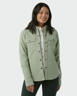 Promo 🎁 Stio Women's Saratoga Cord 👚 Shirt ⌛ -Stio Sales Shop W Saratoga Cord Shirt Sage Flats 1