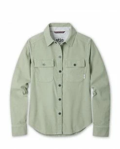 Promo 🎁 Stio Women's Saratoga Cord 👚 Shirt ⌛ -Stio Sales Shop W Saratoga Cord Shirt Sage Flats