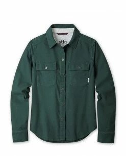 Promo 🎁 Stio Women's Saratoga Cord 👚 Shirt ⌛ -Stio Sales Shop W Saratoga Cord Shirt Treeline Green
