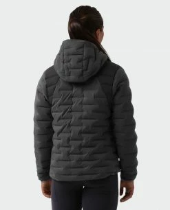 Hot Sale 🔥 Stio Women's Skillet Stretch Down Hooded Jacket 😍 -Stio Sales Shop W Skillet Stretch Down Hooded Jacket Boundary Black 4