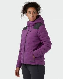 Hot Sale 🔥 Stio Women's Skillet Stretch Down Hooded Jacket 😍 -Stio Sales Shop W Skillet Stretch Down Hooded Jacket Dark Amethyst 1