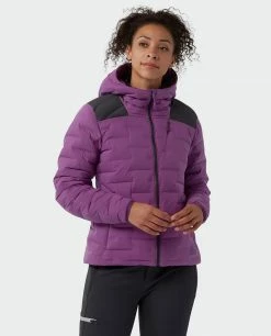 Hot Sale 🔥 Stio Women's Skillet Stretch Down Hooded Jacket 😍 -Stio Sales Shop W Skillet Stretch Down Hooded Jacket Dark Amethyst 2