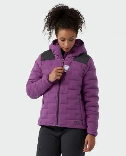Hot Sale 🔥 Stio Women's Skillet Stretch Down Hooded Jacket 😍 -Stio Sales Shop W Skillet Stretch Down Hooded Jacket Dark Amethyst 3