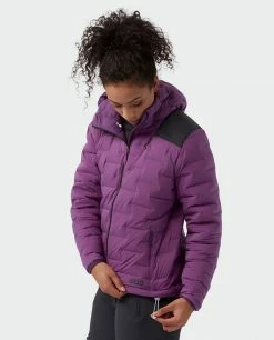 Hot Sale 🔥 Stio Women's Skillet Stretch Down Hooded Jacket 😍 -Stio Sales Shop W Skillet Stretch Down Hooded Jacket Dark Amethyst 4