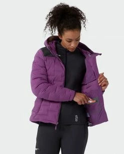 Hot Sale 🔥 Stio Women's Skillet Stretch Down Hooded Jacket 😍 -Stio Sales Shop W Skillet Stretch Down Hooded Jacket Dark Amethyst 5