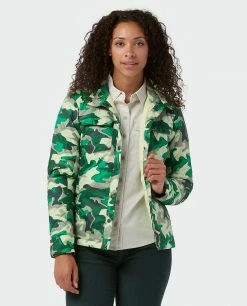Coupon 🥰 Stio Women's Skycrest Insulated Snap 👚 Shirt 🥰 -Stio Sales Shop W Skycrest Snap Shirt Honey Dew Camo 1