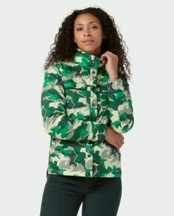 Coupon 🥰 Stio Women's Skycrest Insulated Snap 👚 Shirt 🥰 -Stio Sales Shop W Skycrest Snap Shirt Honey Dew Camo 2