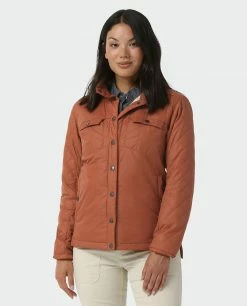 Coupon 🥰 Stio Women's Skycrest Insulated Snap 👚 Shirt 🥰 -Stio Sales Shop W Skycrest Snap Shirt Maple Brown 1