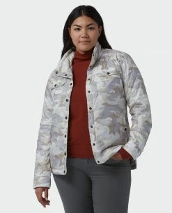 Coupon 🥰 Stio Women's Skycrest Insulated Snap 👚 Shirt 🥰 -Stio Sales Shop W Skycrest Snap Shirt Powder Fox Camo Alt 1