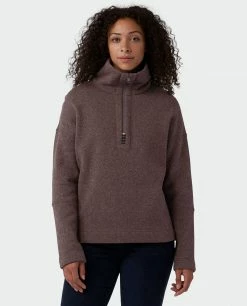 Flash Sale 👏 Stio Women's Sweetwater Fleece Half Zip 🔔 -Stio Sales Shop W Sweetwater Fleece Half Zip Roasted Beet 2