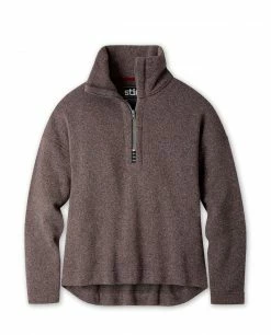 Flash Sale 👏 Stio Women's Sweetwater Fleece Half Zip 🔔 -Stio Sales Shop W Sweetwater Fleece Half Zip Roasted Beet