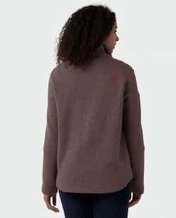 Flash Sale 👏 Stio Women's Sweetwater Fleece Half Zip 🔔 -Stio Sales Shop W Sweetwater Fleece Half Zip Roasted Beet 3