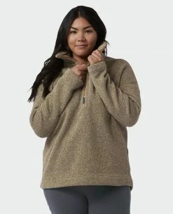 Flash Sale 👏 Stio Women's Sweetwater Fleece Half Zip 🔔 -Stio Sales Shop W Sweetwater Fleece Half Zip Sage Flats Alt 2