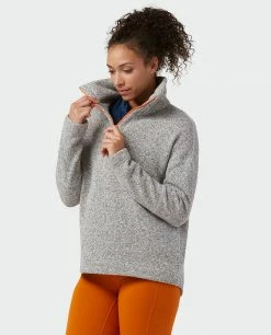 Flash Sale 👏 Stio Women's Sweetwater Fleece Half Zip 🔔 -Stio Sales Shop W Sweetwater Fleece Half Zip White Alyssum 2