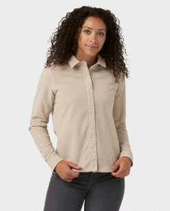 Flash Sale 🌟 Stio Women's Thermop Fleece Snap 👚 Shirt 🛒 -Stio Sales Shop W Thermop Fleece Snap Shirt Pebble 1