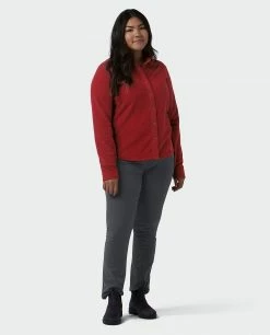 Flash Sale 🌟 Stio Women's Thermop Fleece Snap 👚 Shirt 🛒 -Stio Sales Shop W Thermop Roasted Beet Alt 4