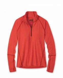 Coupon 🎁 Stio Women's Tipton Tech Half Zip 👏 -Stio Sales Shop W Tipton Half Zip Risk Red Heather