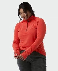 Coupon 🎁 Stio Women's Tipton Tech Half Zip 👏 -Stio Sales Shop W Tipton Tech Half Zip Risk Red Alt 3