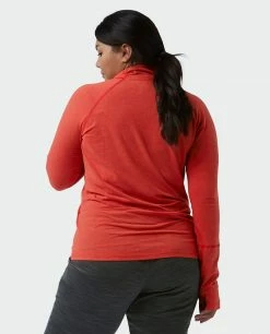 Coupon 🎁 Stio Women's Tipton Tech Half Zip 👏 -Stio Sales Shop W Tipton Tech Half Zip Risk Red Alt 4