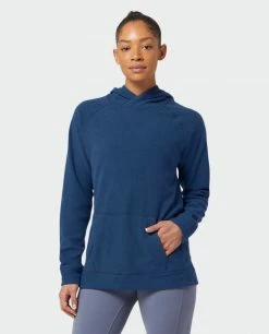 Best Sale 🧨 Stio Women's Turpin Fleece Hooded Pullover 🌟 -Stio Sales Shop W Turpin Fleece Hooded Pullover Navy Peony Heather 3 Top