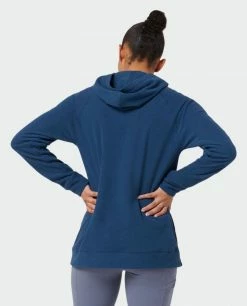 Best Sale 🧨 Stio Women's Turpin Fleece Hooded Pullover 🌟 -Stio Sales Shop W Turpin Fleece Hooded Pullover Navy Peony Heather 4 Top