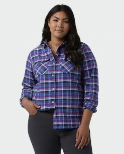 Best reviews of 🎉 Stio Women's Willow Midweight Flannel 👕 Shirt 🔥 -Stio Sales Shop W Willow Flannel Shirt Dark Amethyst Plaid Alt 2