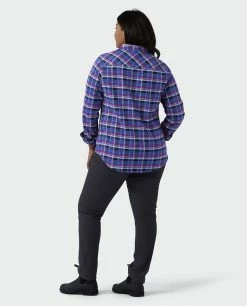 Best reviews of 🎉 Stio Women's Willow Midweight Flannel 👕 Shirt 🔥 -Stio Sales Shop W Willow Flannel Shirt Dark Amethyst Plaid Alt 7