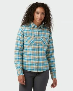 Best reviews of 🎉 Stio Women's Willow Midweight Flannel 👕 Shirt 🔥 -Stio Sales Shop W Willow Midweight Flannel Shirt Wind River Blue Plaid 1